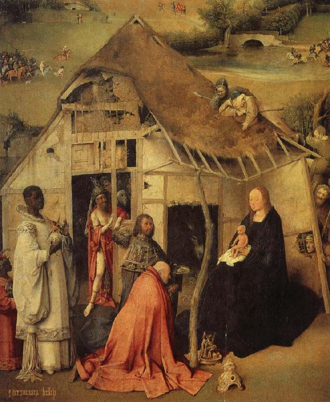 BOSCH, Hieronymus The adoration of the three Kings Norge oil painting art